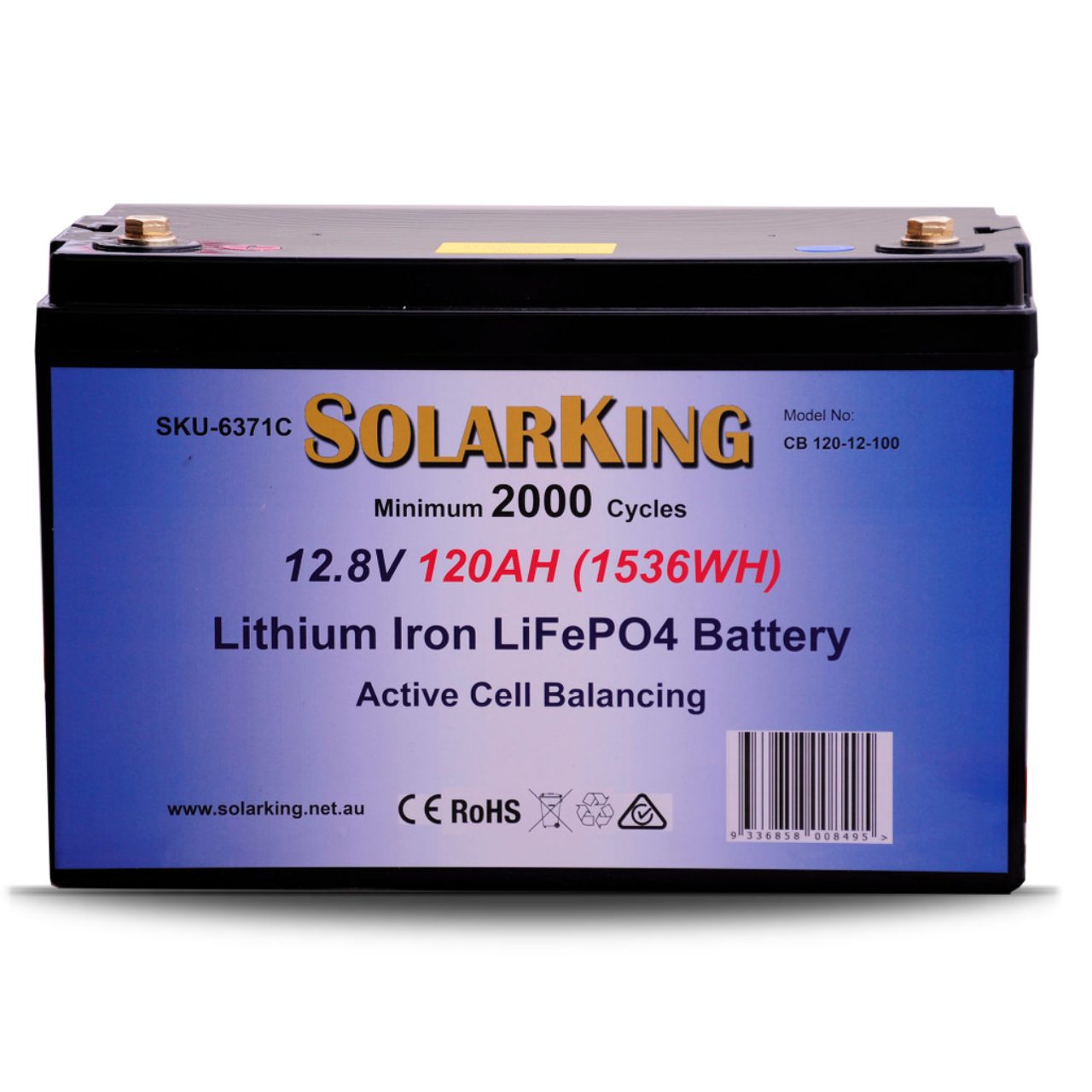 120AH Lithium Iron SolarKing Battery CB-120-12-100